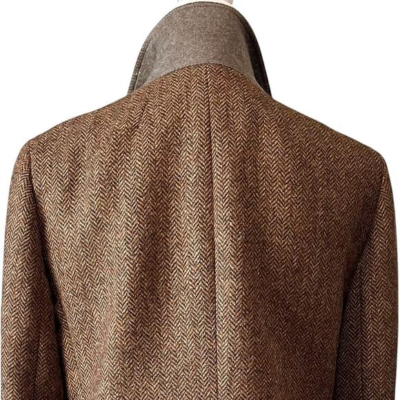 J.Crew Bristol Double Breasted Blazer Jacket Herringbone Wool Brown Size 8 - Picture 8 of 10